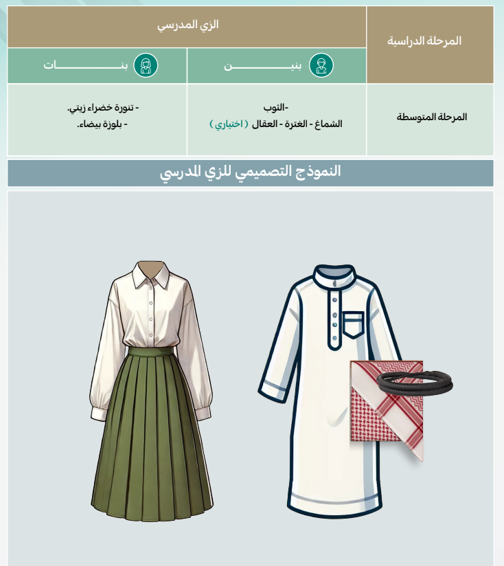 رسميًا .. الزي المدرسي وزارة التعليم السعودي توحد اللون والشكل لجميع الصفوف 1446